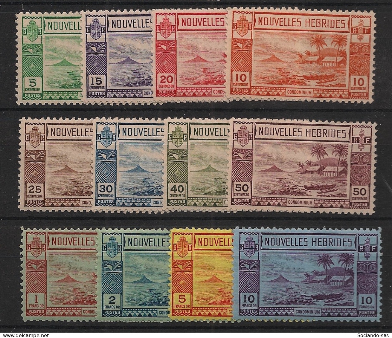 NOUVELLES-HEBRIDES - 1938 - N°YT. 100 à 111 - Série Complète - Neuf * / MH VF - Neufs