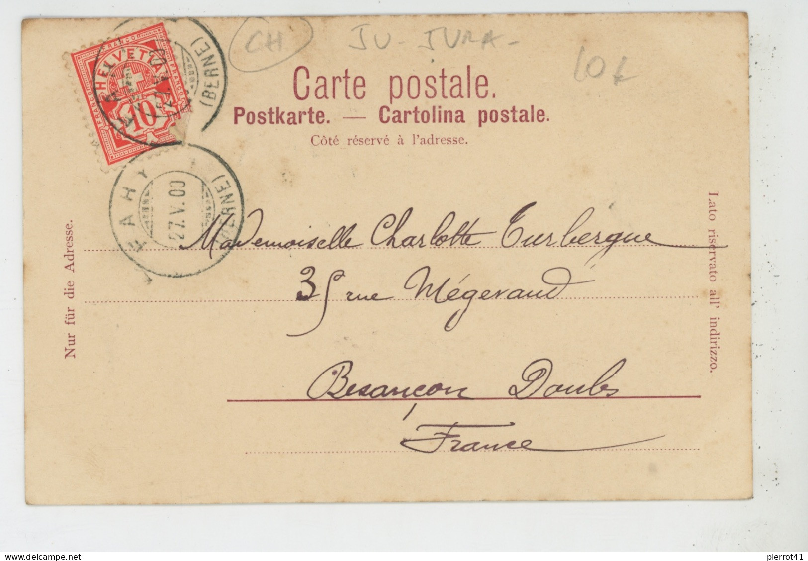 SUISSE - JURA - Jolie Carte Vues Multiples De FAHY (carte Ayant Voyagé En 1900) - Fahy