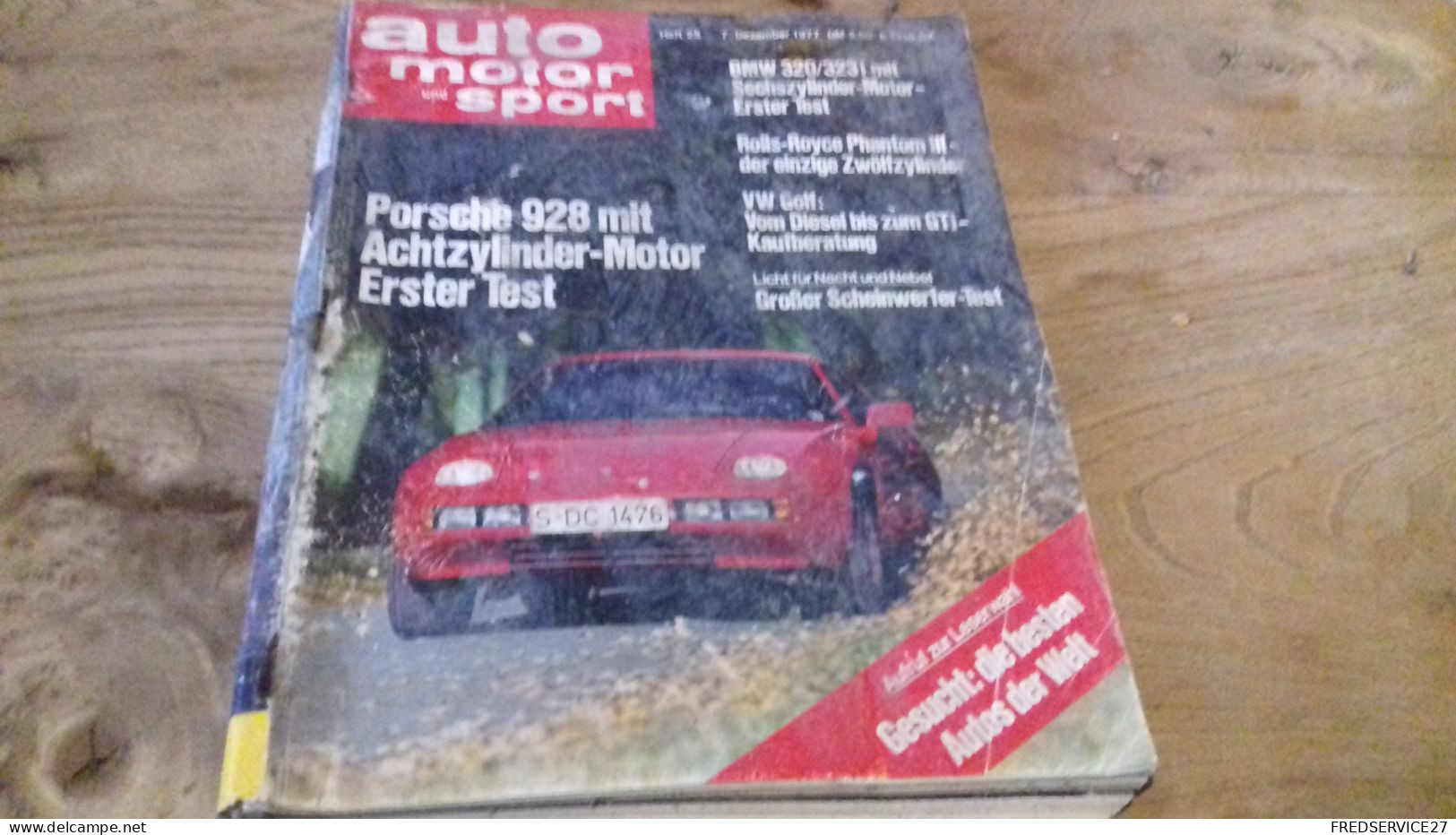 142 / AUTO MOTOR UND SPORT N° 25 1977 PORSCHE 928 / ROLLS ROYCE PHANTOM III ECT - Cars & Transportation