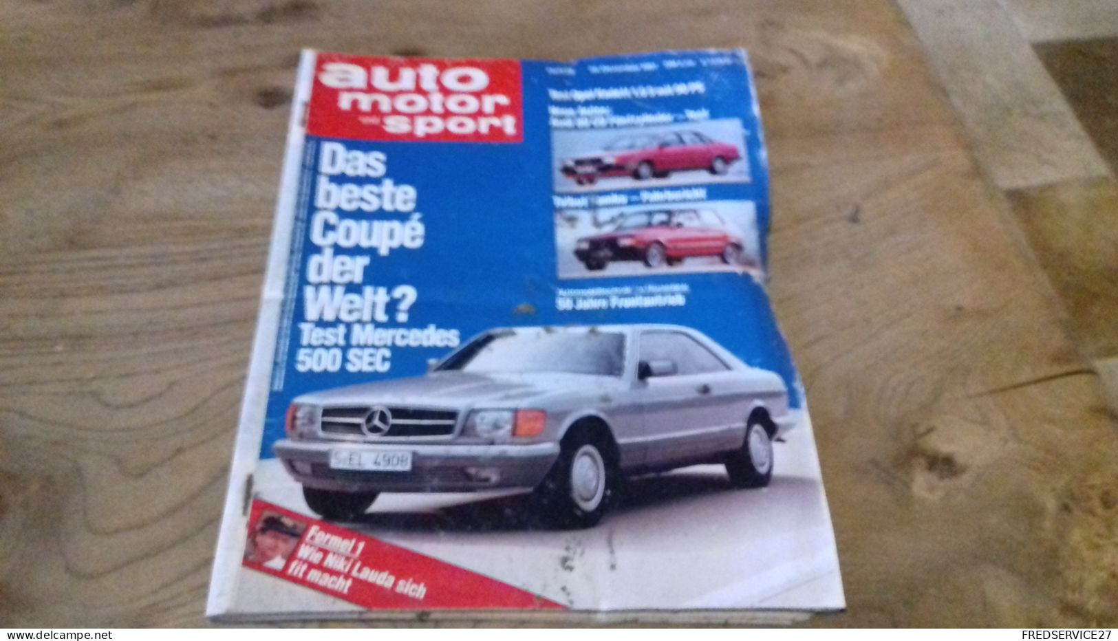 142 / AUTO MOTOR UND SPORT N° 26 1981 TEST MERCEDES 500 SEC - Cars & Transportation