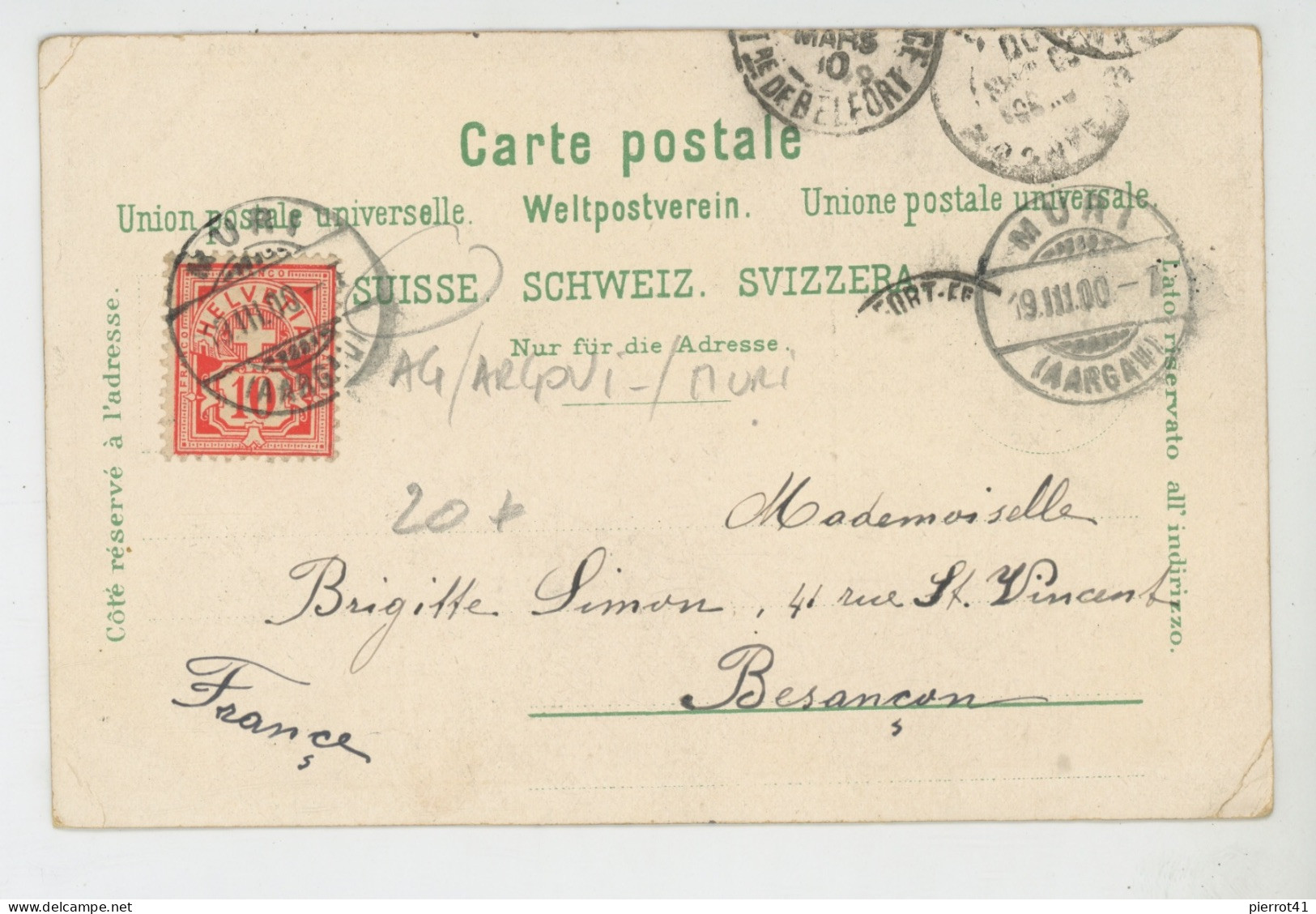 SUISSE - ARGOVIE - Gruss Aus MURI (carte Ayant Circulé En 1900) - Muri