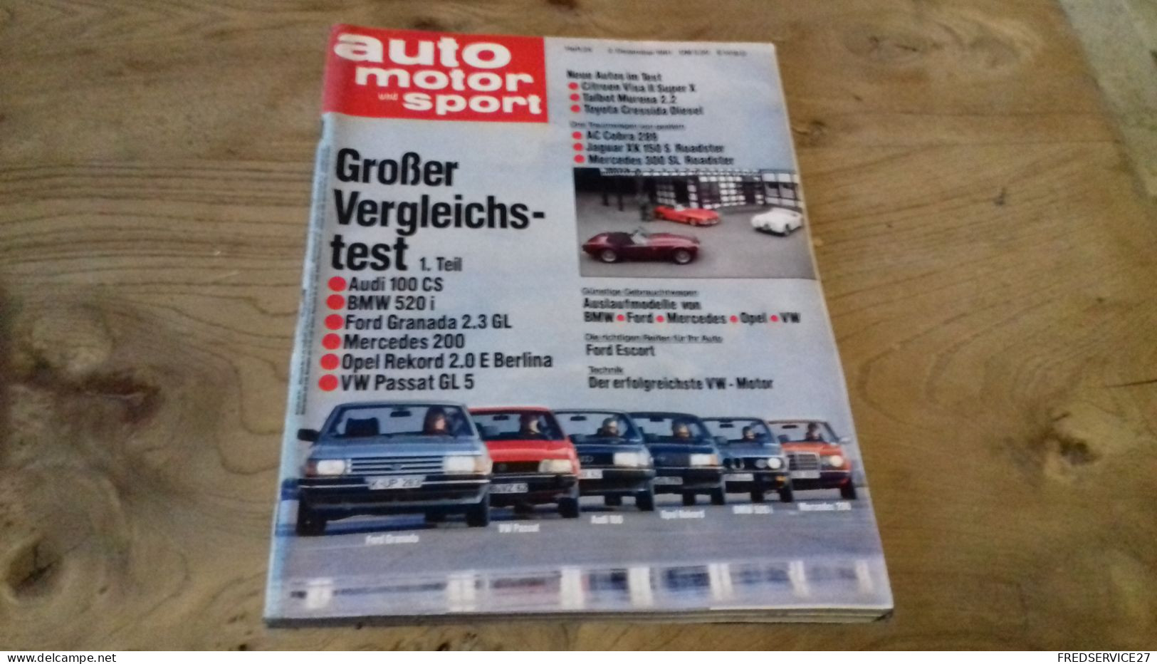 142 / AUTO MOTOR UND SPORT N° 24 1981 CITROEN VISA II SUPER X / /AC COBRA 289 ECT - Auto En Transport