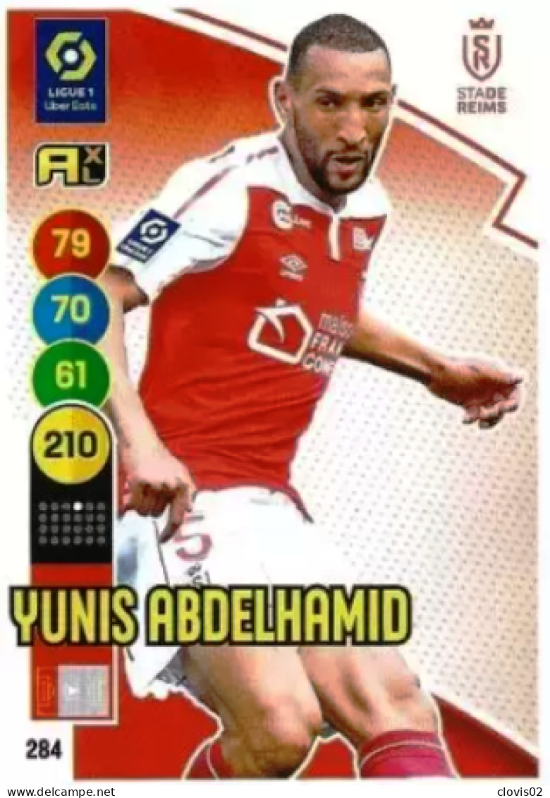 284 Yunis Abdelhamid - Stade De Reims - Panini Adrenalyn XL LIGUE 1 - 2021-2022 Carte Football - Trading Cards