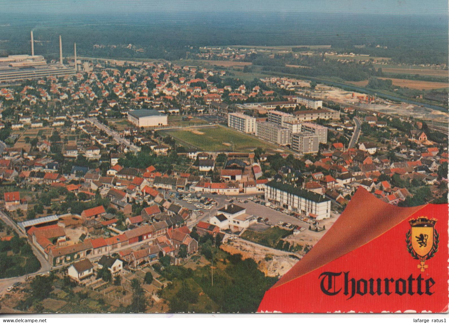 Thourotte Le Centre Ville Et Vue Generale Aerienne - Thourotte