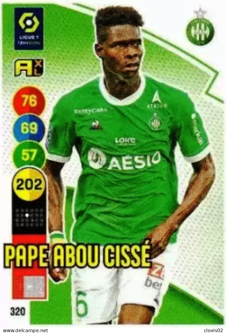 320 Pape Abou Cissé - AS Saint-Étienne - Panini Adrenalyn XL LIGUE 1 - 2021-2022 Carte Football - Trading Cards