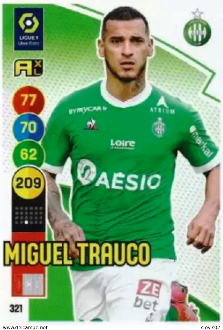 321 Miguel Trauco - AS Saint-Étienne - Panini Adrenalyn XL LIGUE 1 - 2021-2022 Carte Football - Trading Cards