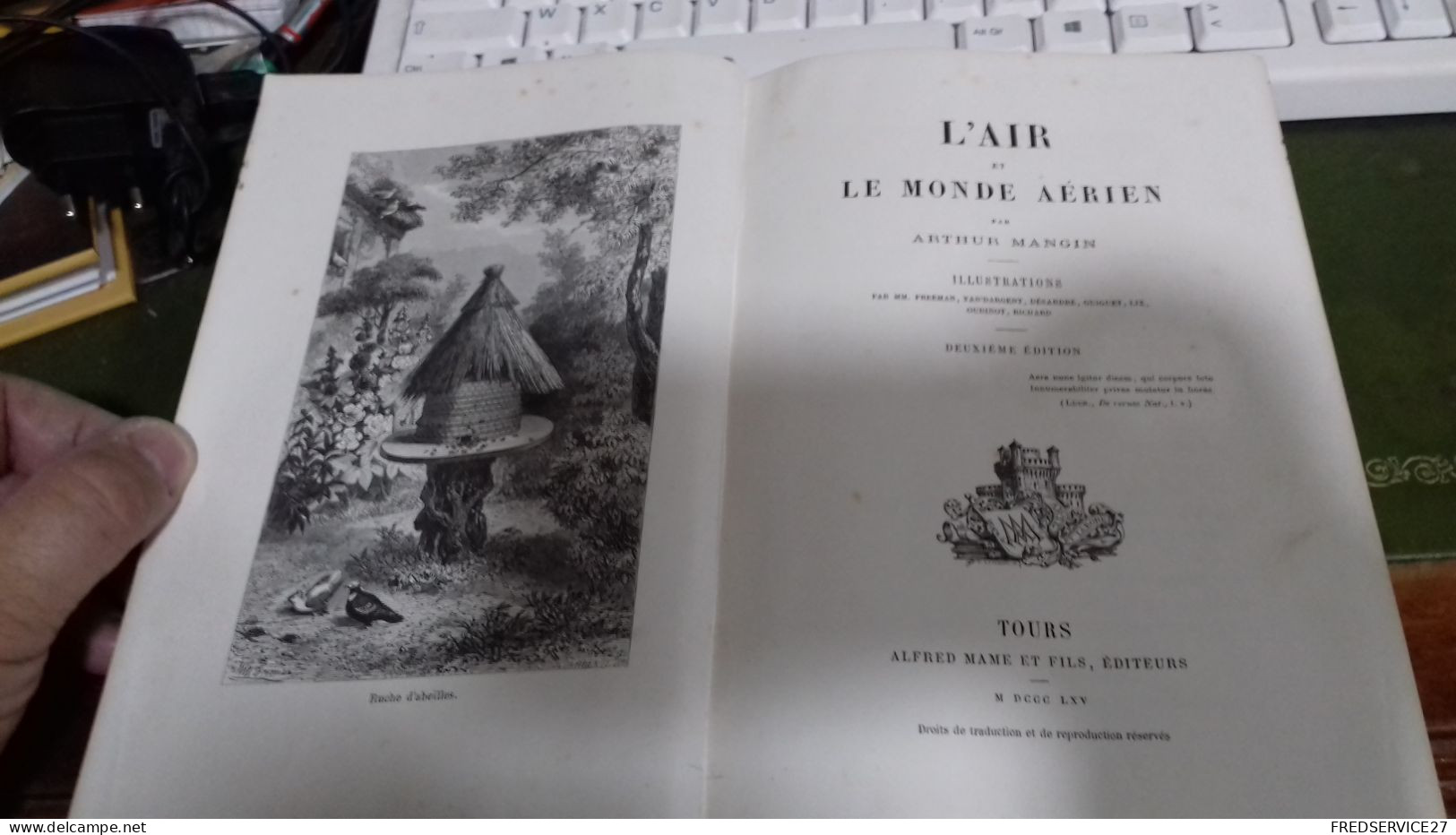 142 / L AIR ET LE MONDE AERIEN PAR ARTHUR MANGIN 1865 TRES ILLUSTRES  DEUXIEME EDITION - Automobile & Transport