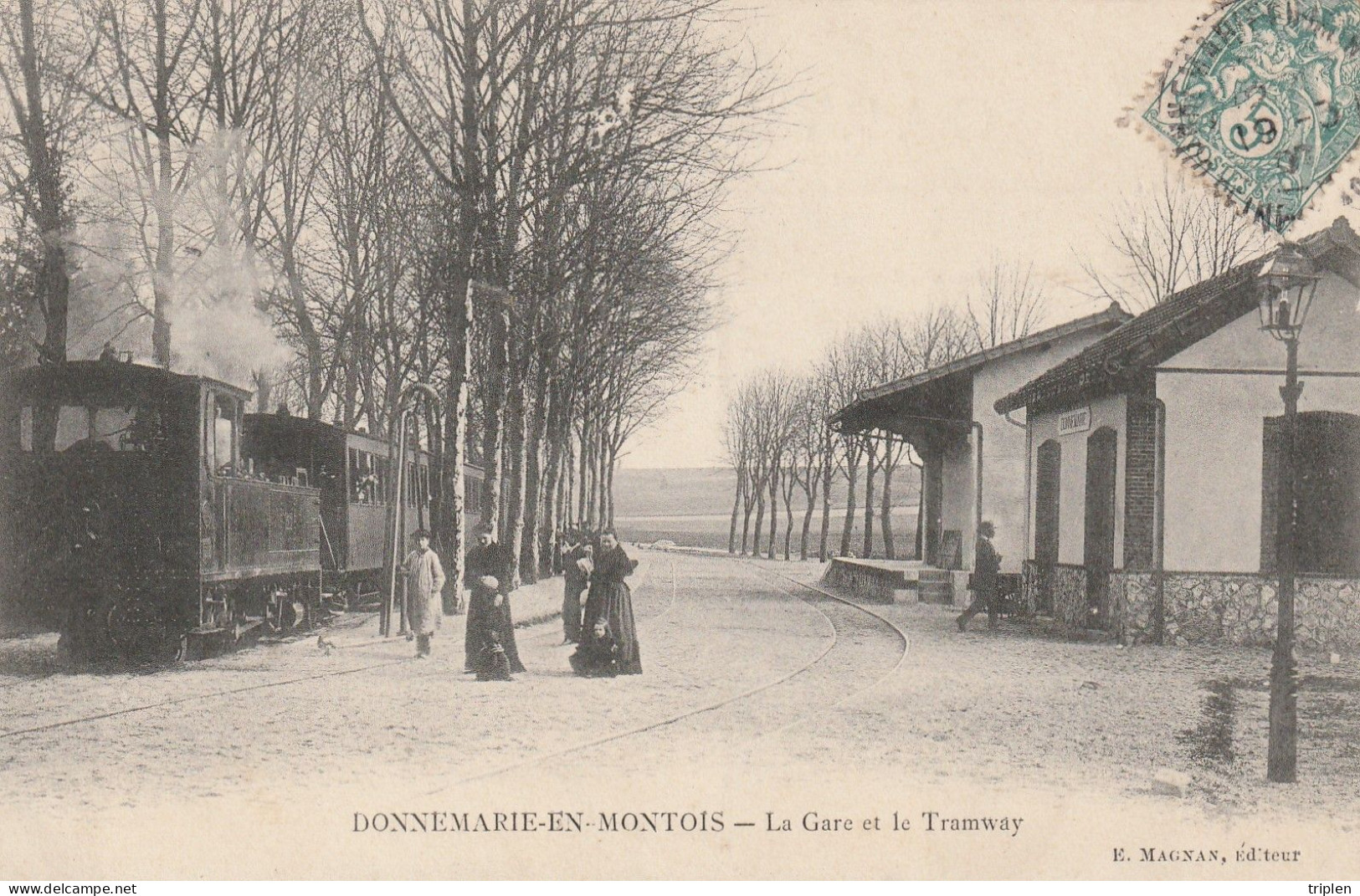 Donnemarie En Montois - La Gare Et Le Tramway - Donnemarie Dontilly