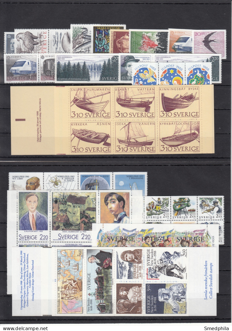 Sweden 1988 - Full Year MNH ** - Annate Complete