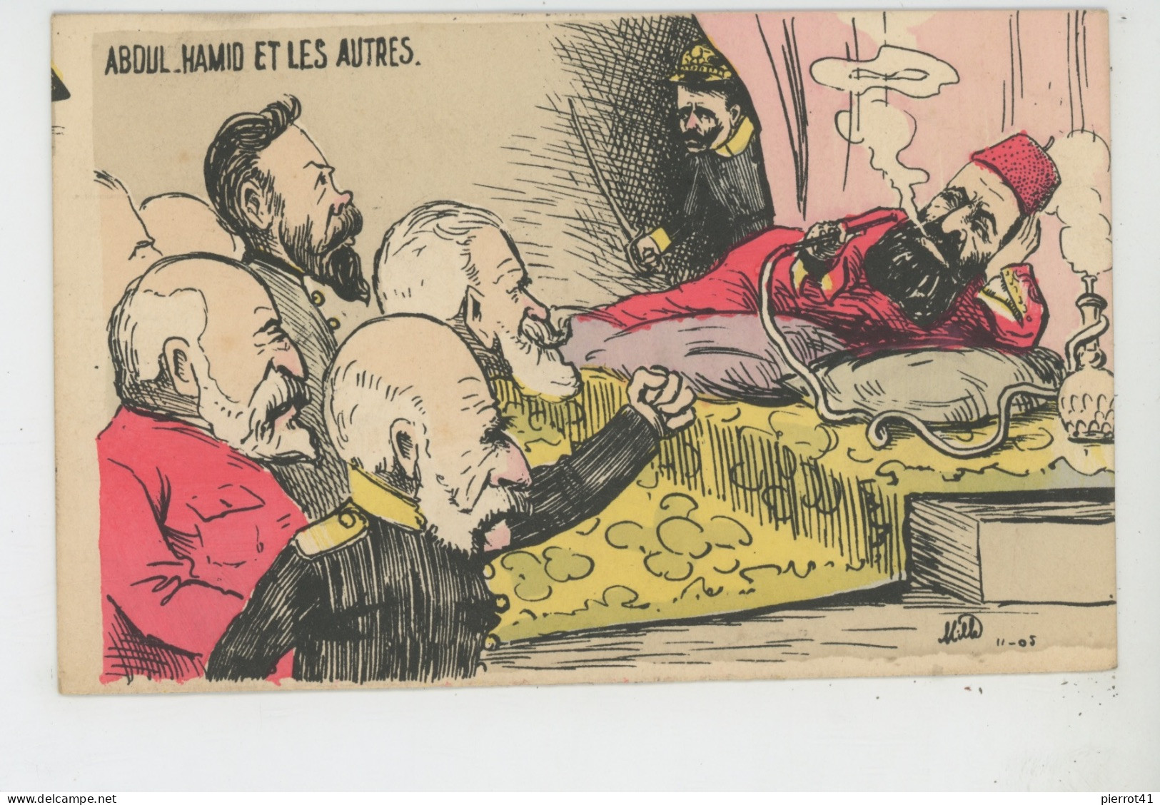 Illustrateur MILLE - POLITIQUE - SATIRIQUE - ABDÜLHAMID (Sultan Ottoman) Et Les Autres (dont LOUBET ) - Mille