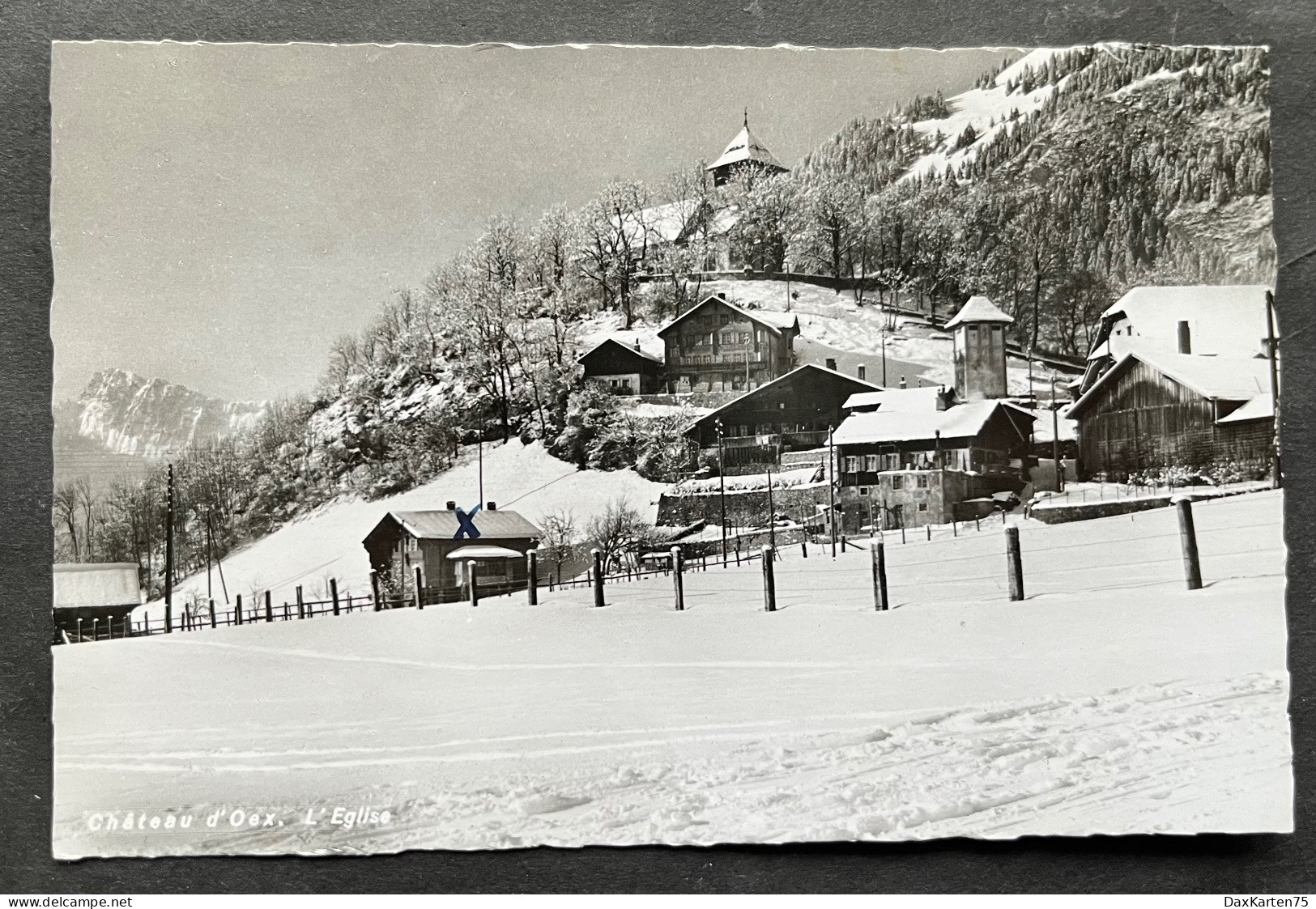 Château-d‘ Oex/ Ortsansicht Im Winter - Château-d'Œx