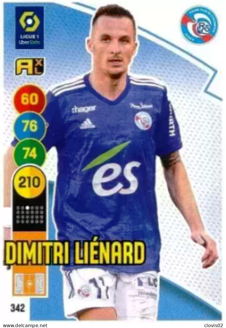 342 Dimitri Liénard - RC Strasbourg - Panini Adrenalyn XL LIGUE 1 - 2021-2022 Carte Football - Trading Cards