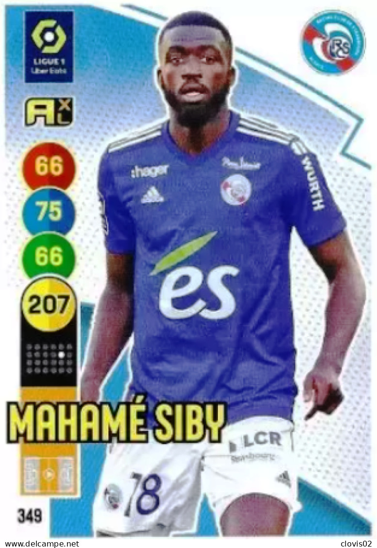 349 Mahamé Siby - RC Strasbourg - Panini Adrenalyn XL LIGUE 1 - 2021-2022 Carte Football - Trading Cards
