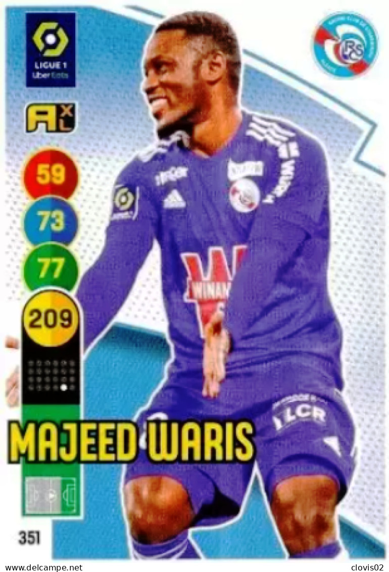 351 Majeed Waris - RC Strasbourg - Panini Adrenalyn XL LIGUE 1 - 2021-2022 Carte Football - Trading Cards