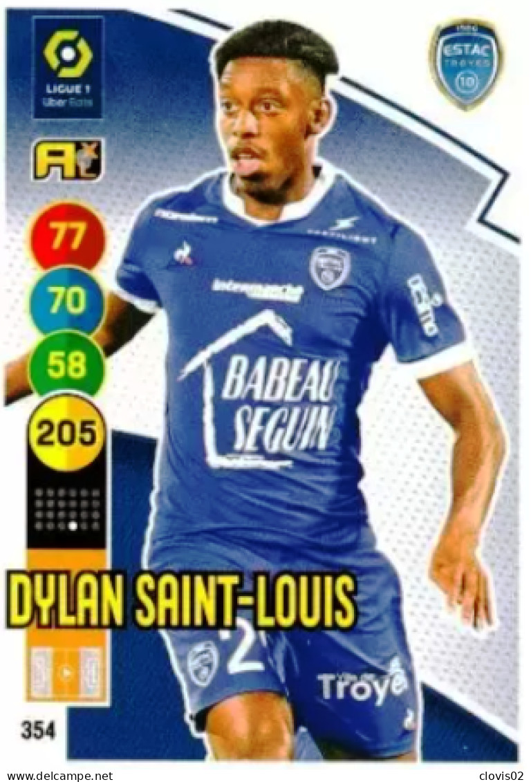 354 Dylan Saint-Louis - ESTAC Troyes - Panini Adrenalyn XL LIGUE 1 - 2021-2022 Carte Football - Trading Cards