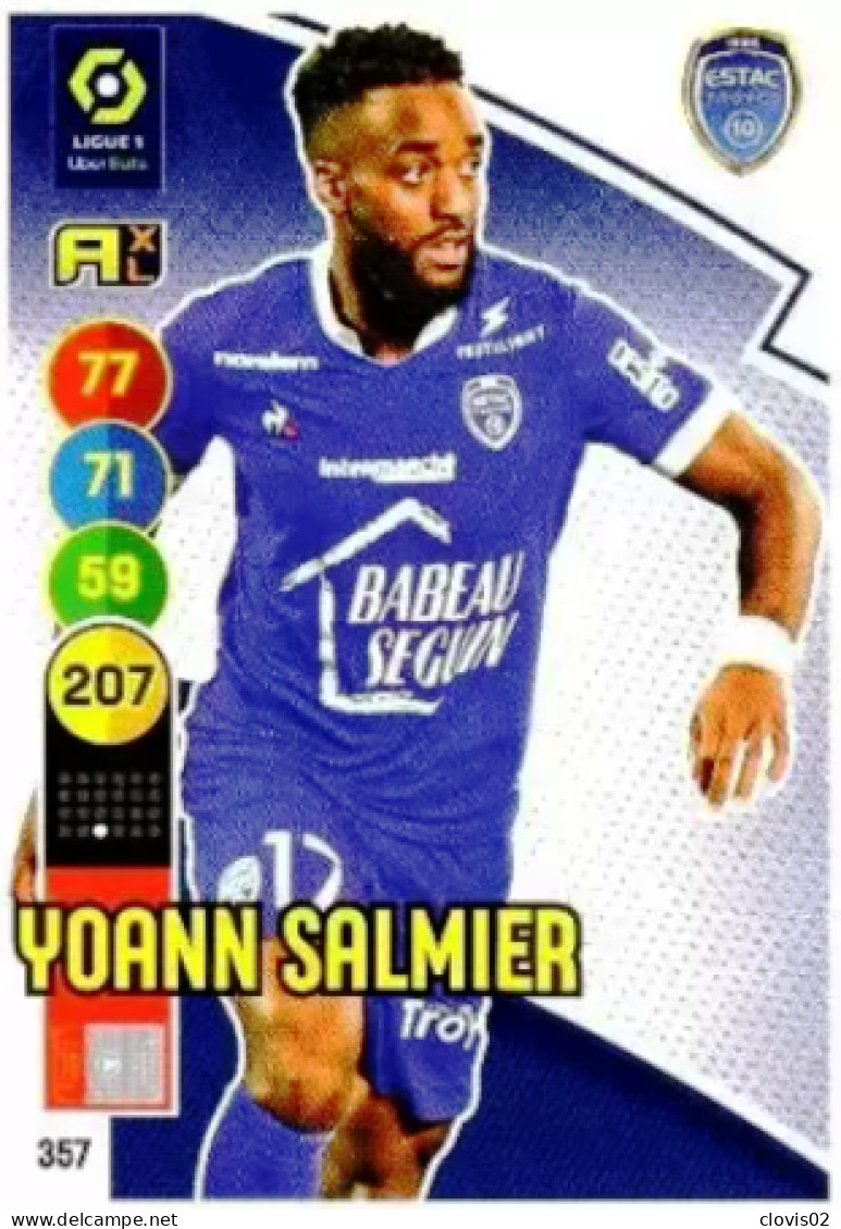 357 Yoann Salmier - ESTAC Troyes - Panini Adrenalyn XL LIGUE 1 - 2021-2022 Carte Football - Trading Cards