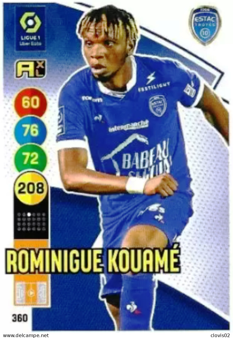 360 Rominigue Kouamé - ESTAC Troyes - Panini Adrenalyn XL LIGUE 1 - 2021-2022 Carte Football - Trading Cards
