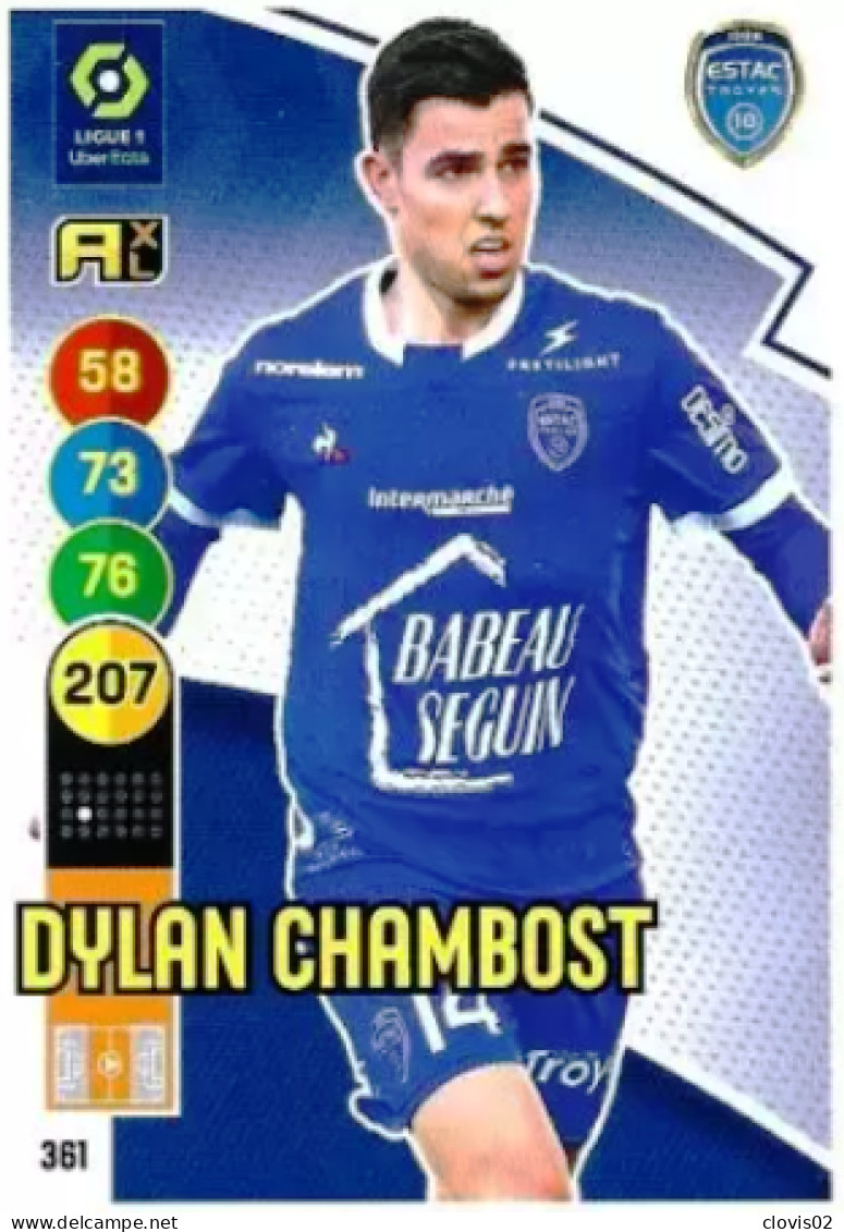 361 Dylan Chambost - ESTAC Troyes - Panini Adrenalyn XL LIGUE 1 - 2021-2022 Carte Football - Trading Cards