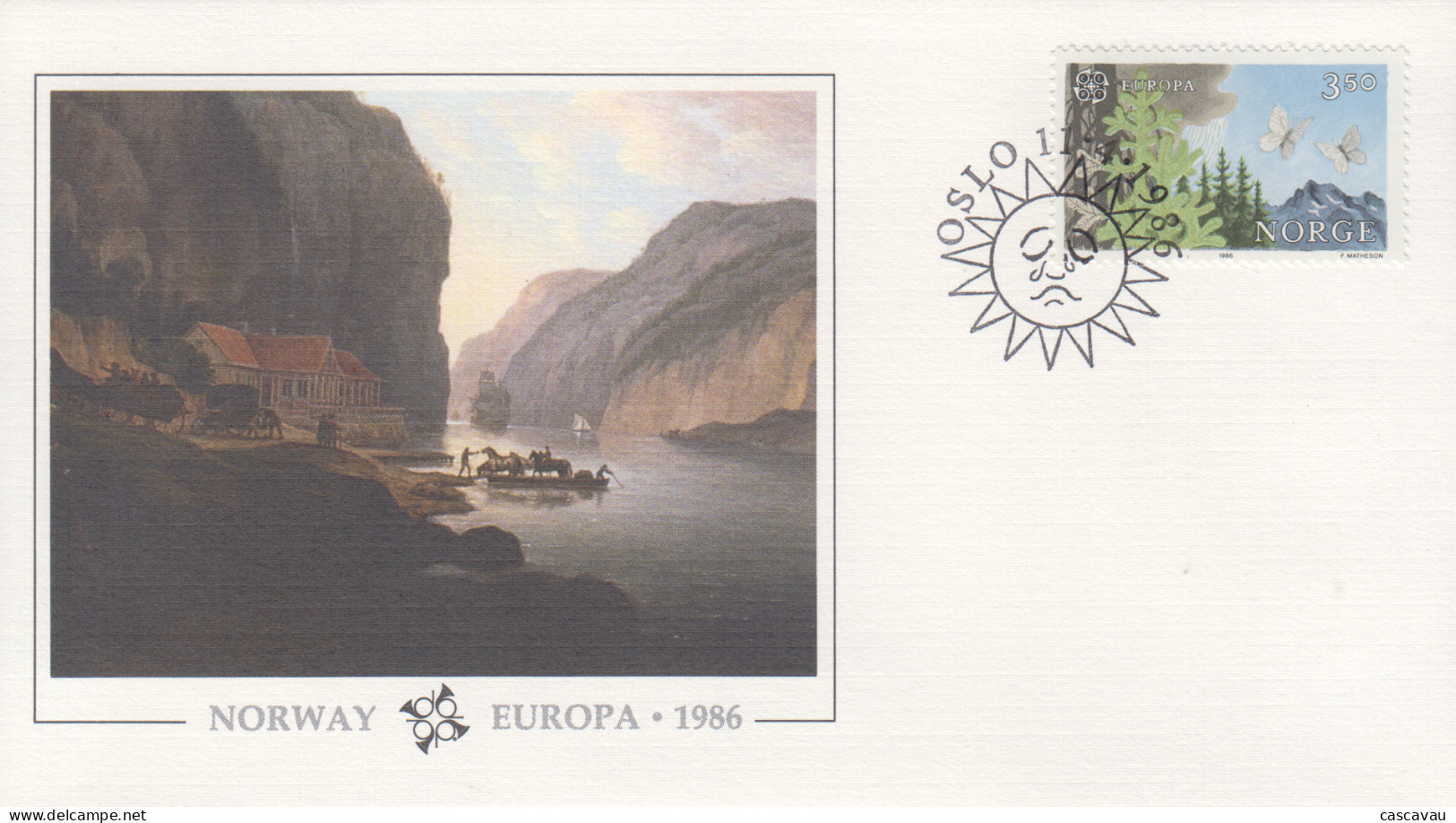 Enveloppe   FDC   1er  Jour   NORVEGE    EUROPA    1986 - 1986