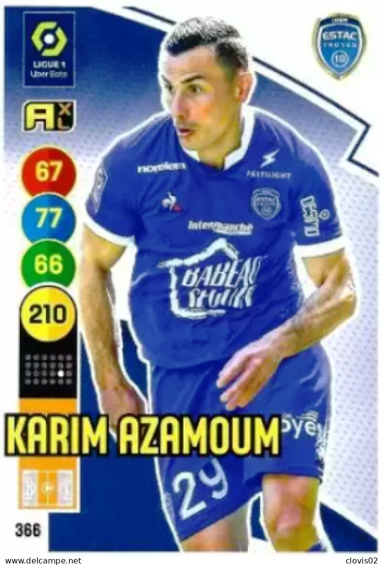 366 Karim Azamoum - ESTAC Troyes - Panini Adrenalyn XL LIGUE 1 - 2021-2022 Carte Football - Trading Cards
