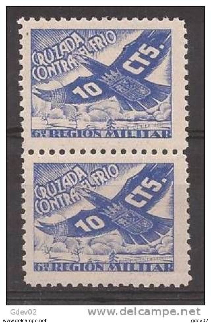 CCF26SASFPAR-LM57-TESPAEREO.Spain.Espagne .BENEFICENCIA.CRUZADA CONTRA EL FRIO.1936.(Galvez 26** PAR) .MUY BONITOS.RAROS - Ongebruikt