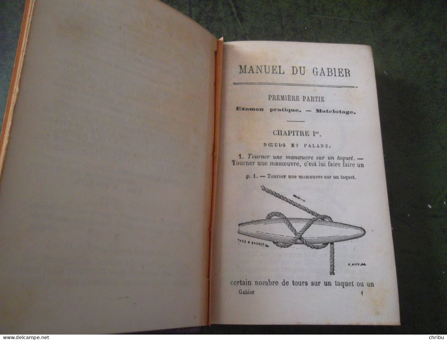 MANUEL DU GABIER  3 EME EDITION  1885 - Bateau