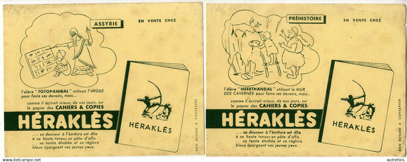 BUVARD     CAHIERS ET COPIES HERAKLES    -  LOT 8 BUVARDS - Papierwaren