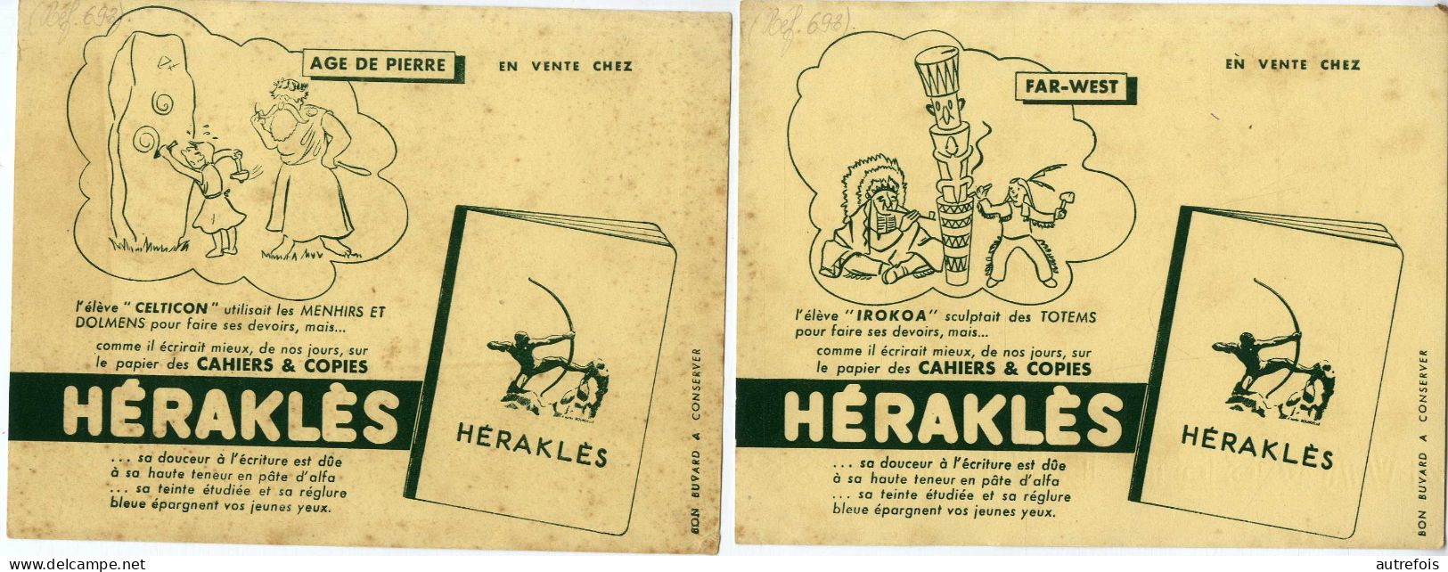 BUVARD     CAHIERS ET COPIES HERAKLES    -  LOT 8 BUVARDS - Stationeries (flat Articles)