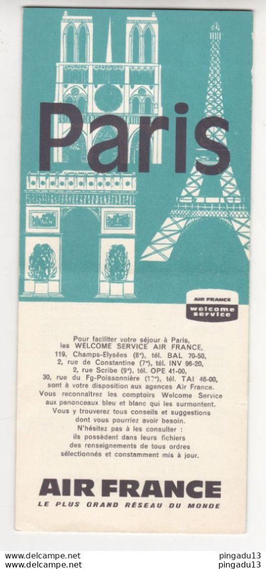 Au Plus Rapide Air France Publicité Paris Ref 21 859/P-5-63 - Stationery