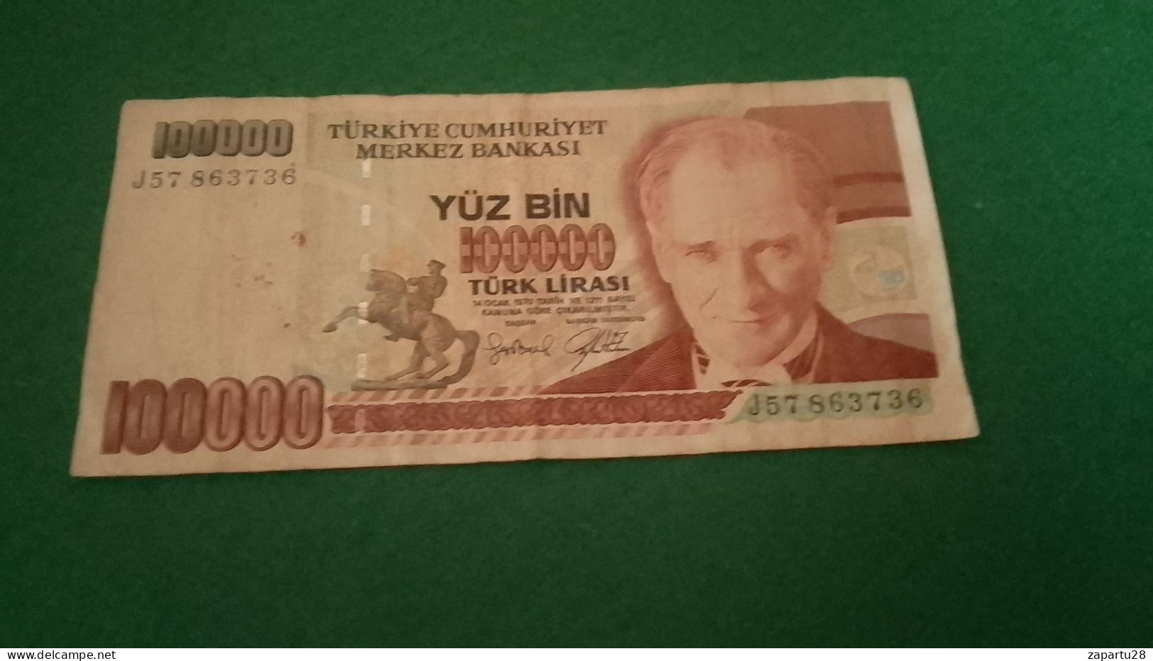 TÜRKİYE- 7. EMİSYON  100000 TL      AUF- - Turquie