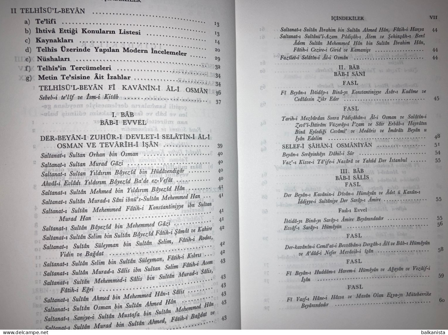 Telhisu'l Beyan Fi Kavanin-i Al-i Osman Ottoman Turkish History - Medio Oriente