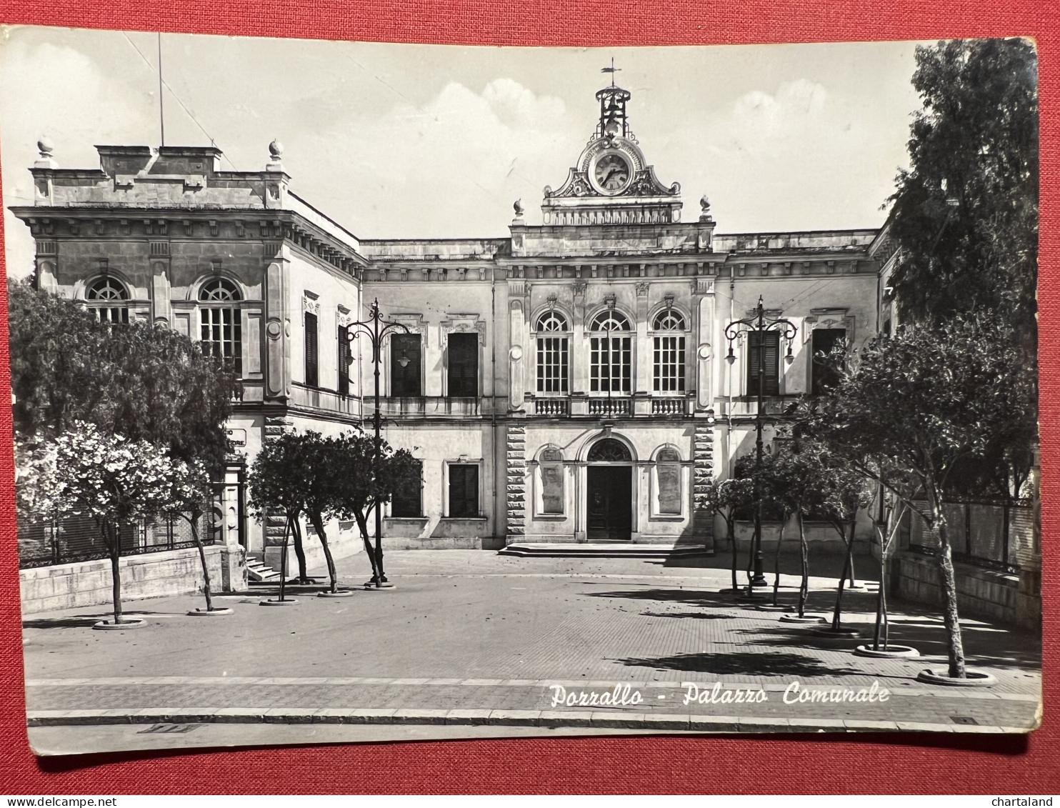 Cartolina - Pozzallo ( Ragusa ) - Palazzo Comunale - 1960 - Ragusa