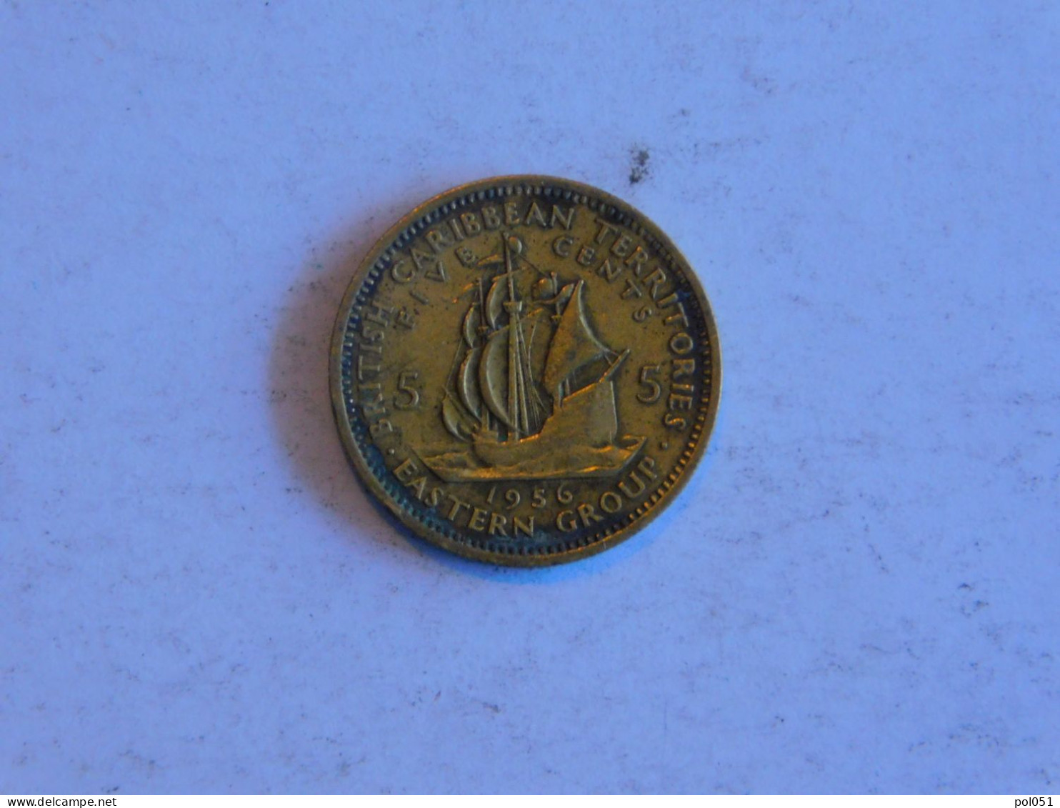 Territoires Britanniques Des Caraïbes EAST CARIBBEAN 5 Five Cents 1956 - Britse Caribische Gebieden