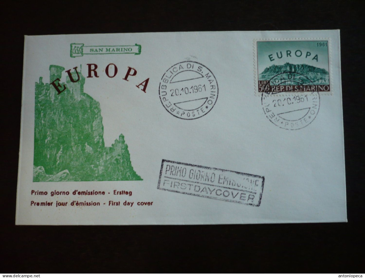 SAN MARINO 1961, EUROPA FDC - Cartas & Documentos