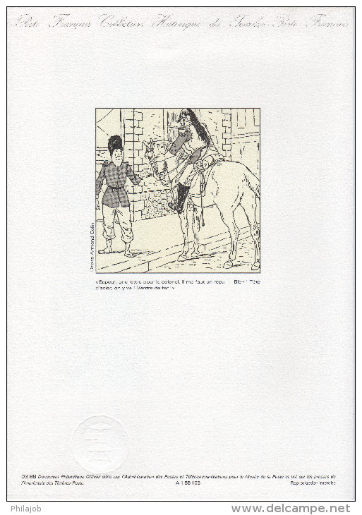 " LA BANDE DESSINEE " Sur Document Philatélique Officiel De 1988. N° YT 2503 à 2514 (4 Pages) Parfait état DPO à Saisir - Bandes Dessinées