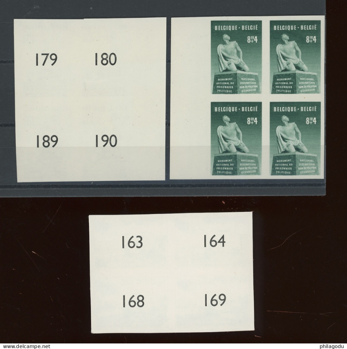 1951. WWE  Camp De Breendock 860-862  (tirage 25 Blocs De 4 Ex). - 1941-1960