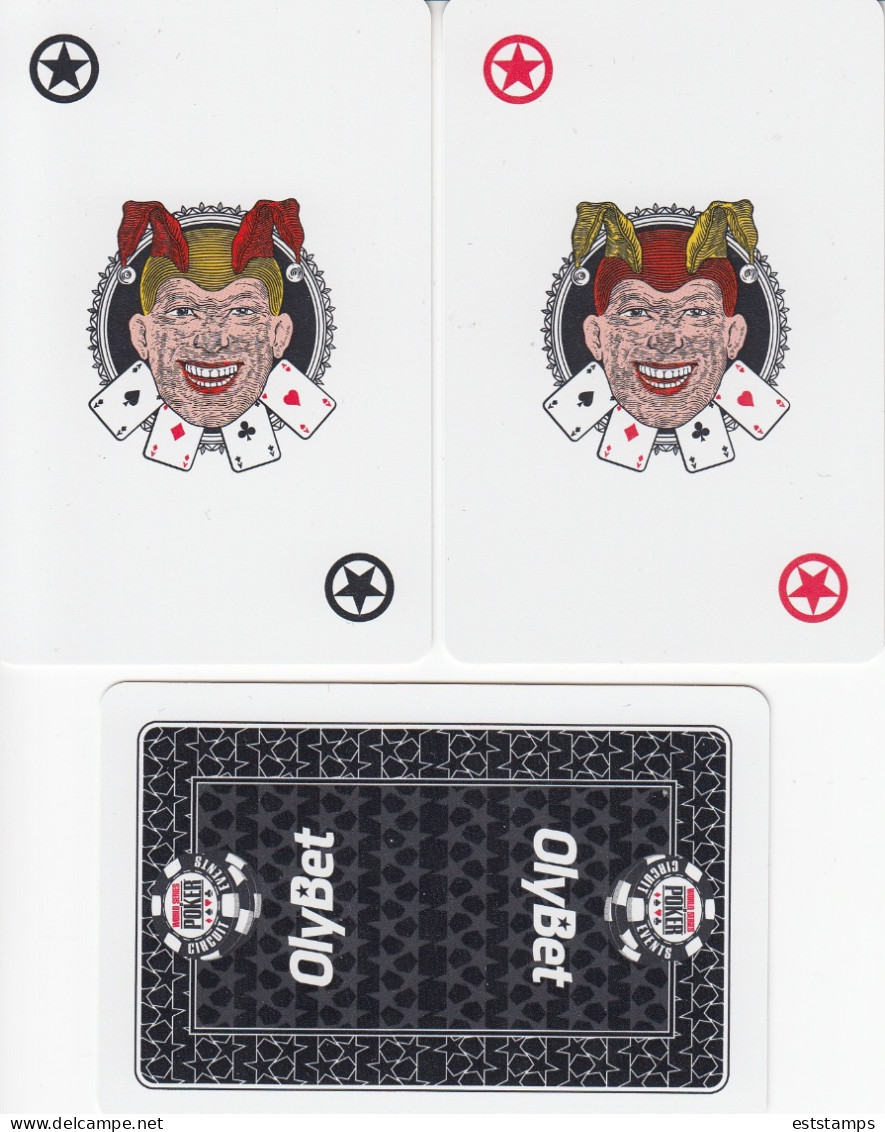 2 Jokers - From World Series Of Poker Circuit Tallinn 2023 Deck - Cartes De Casino