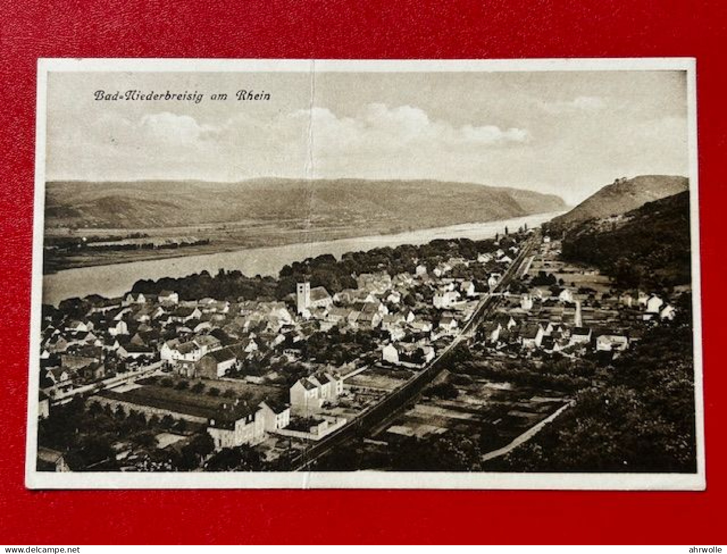 AK Bad Niederbreisig Am Rhein Totalansicht 1931 Bahnpost Stempel - Bad Breisig