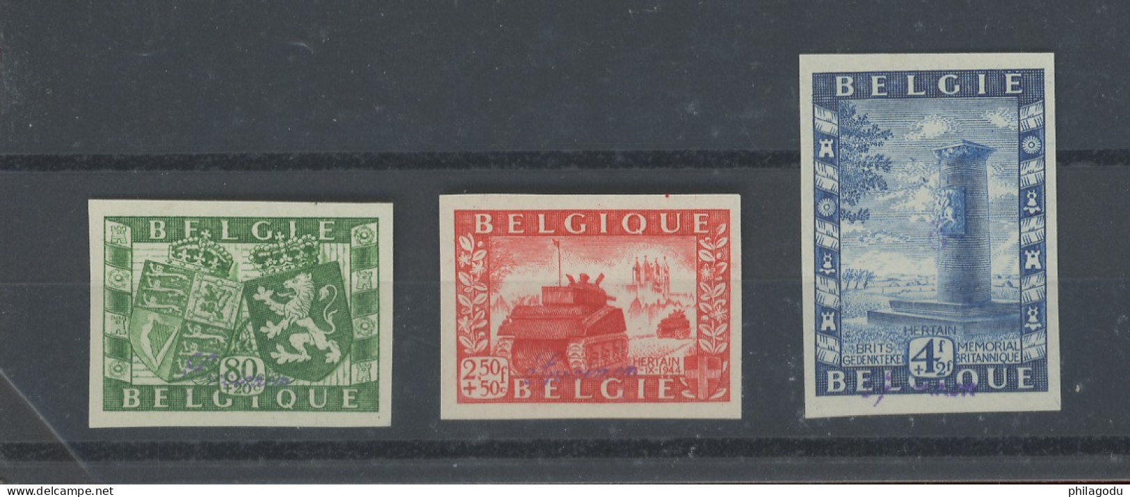 1950. BELGO-BRITANIQUES. WW2.  (tirage 200  Ex)  N° 5 ET 22 Au Verso - 1941-1960