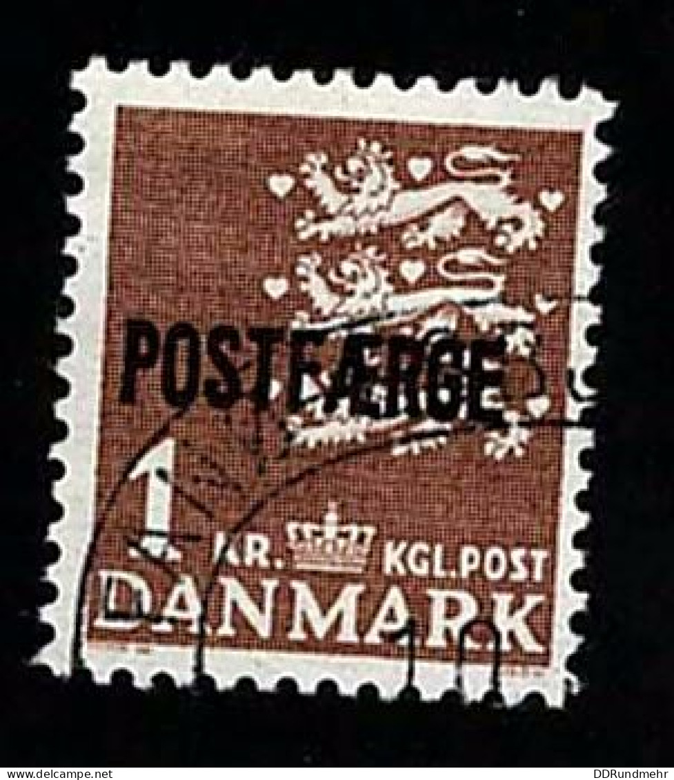 1950 Coat Of Arms  Michel DK PK34I Stamp Number DK Q35 Yvert Et Tellier DK 337A Stanley Gibbons DK P383 Used - Paketmarken