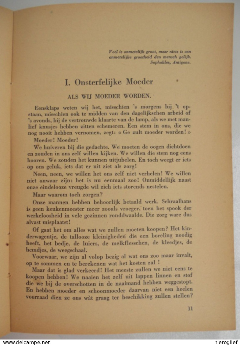 ALS U MOEDER WORDT Door Inga Lorenz Herzog 1944 Zwangerschap Bevalling Miskraam Gynaecologie Geboorte - Autres & Non Classés