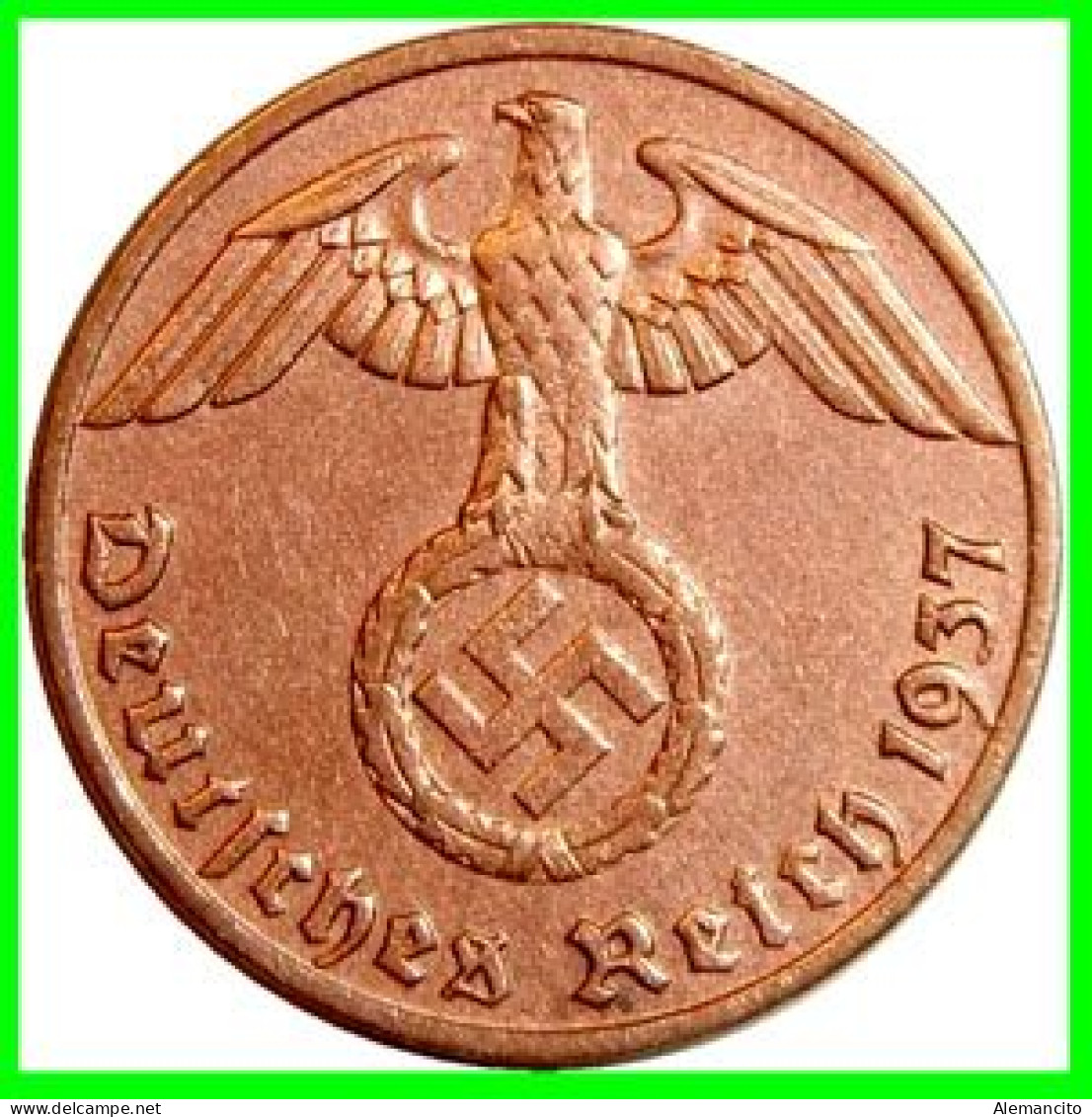 GERMANY - ALEMANIA DEUTFCHES REICH SERIE DE 6 MONEDAS DE 0.01 REICHSPFENNIG AÑO 1937 – KM 89 ( SERIE COMPLETA 6 CECAS ) - 1 Reichspfennig