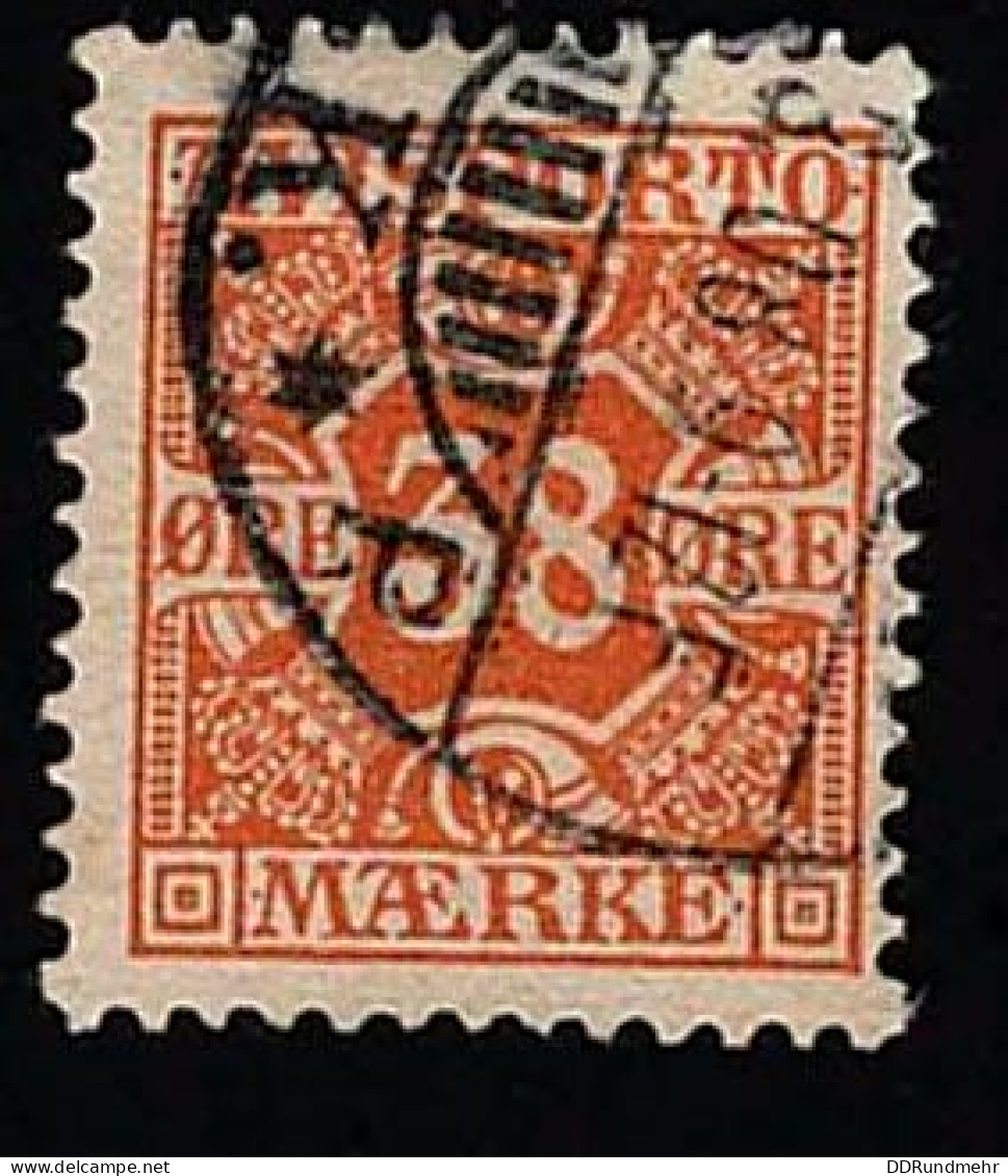 1907 Avisporto Michel DK V6X Stamp Number DK P6 Yvert Et Tellier DK J6 Stanley Gibbons DK N136 Used - Gebruikt