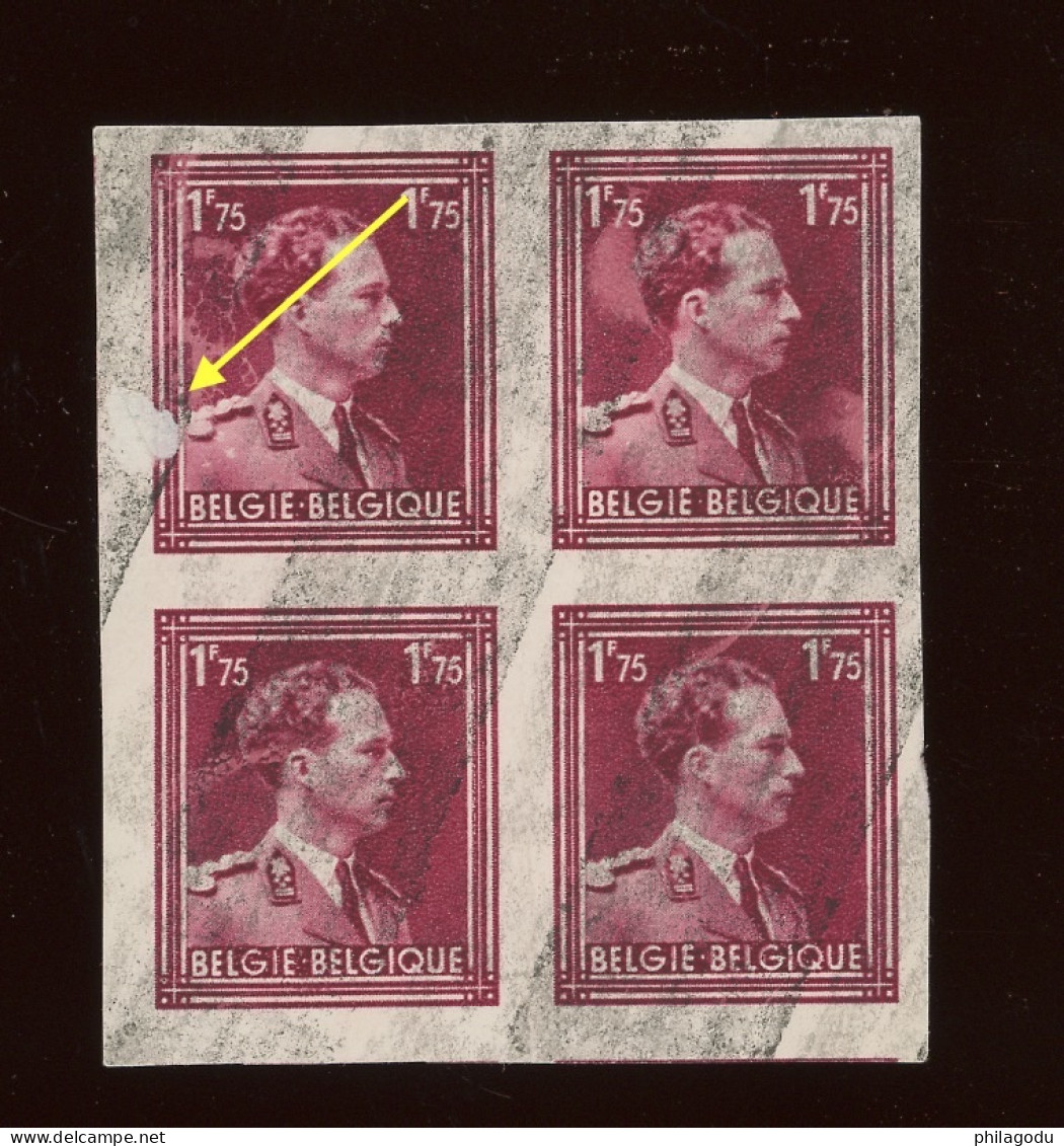 832 4 X Roi Leopold III.  Un Tp Abimé Et Salie. Sans Numéro (essai ?  Proef Druck ?) - 1941-1960