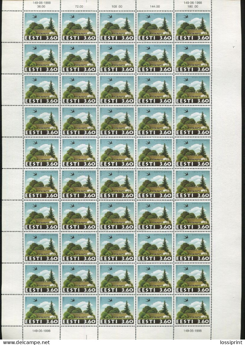 Estonia:Unused Sheet Beautiful Home, 1998, MNH - Estonie