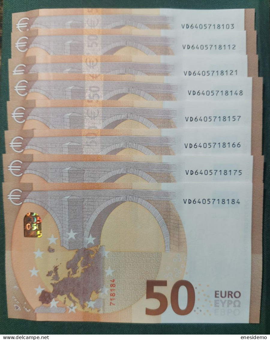 50 EURO SPAIN 2017 LAGARDE V034B5 VD SC FDS UNC. PERFECT - 50 Euro