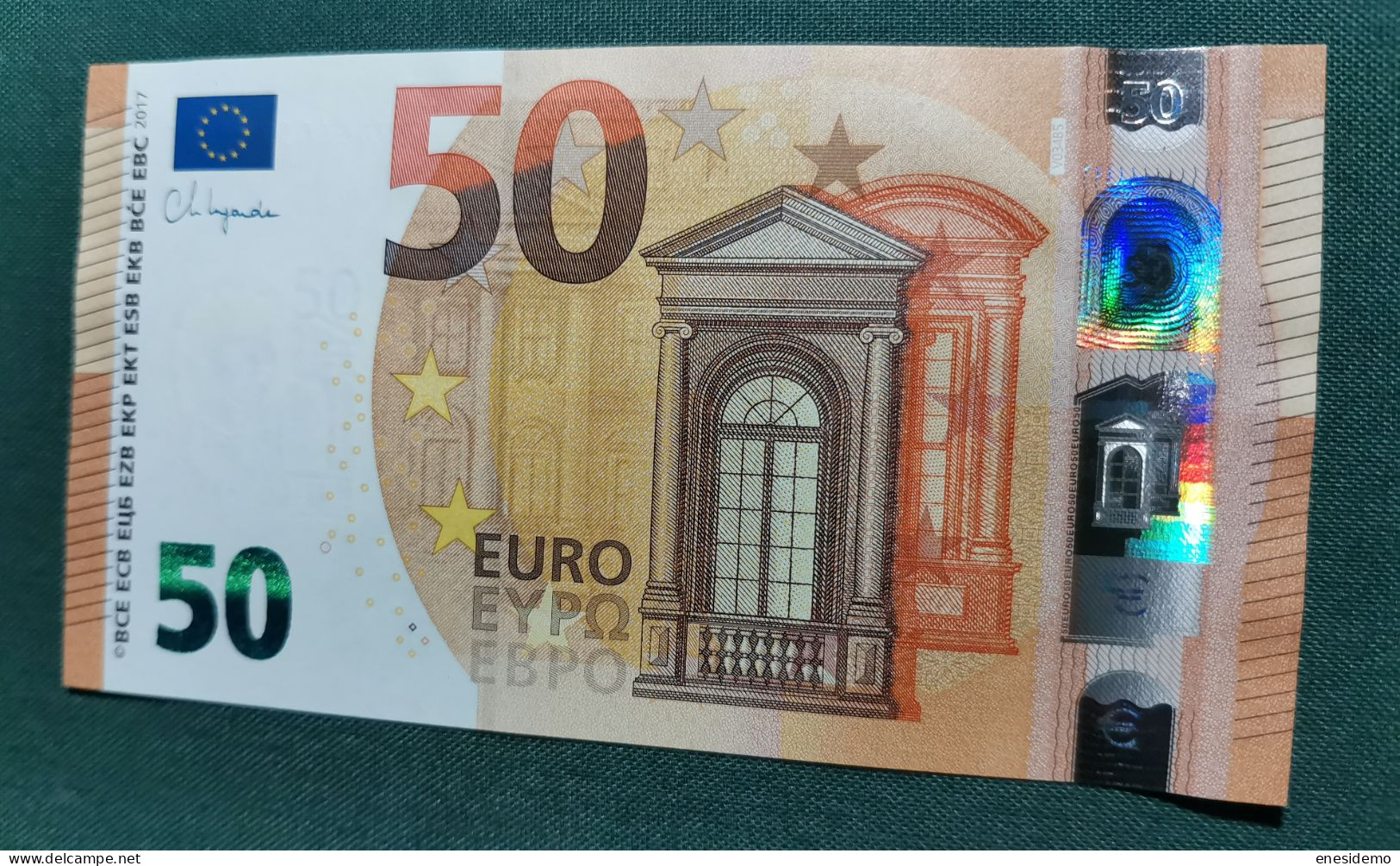50 EURO SPAIN 2017 LAGARDE V034B5 VD SC FDS UNC. PERFECT - 50 Euro