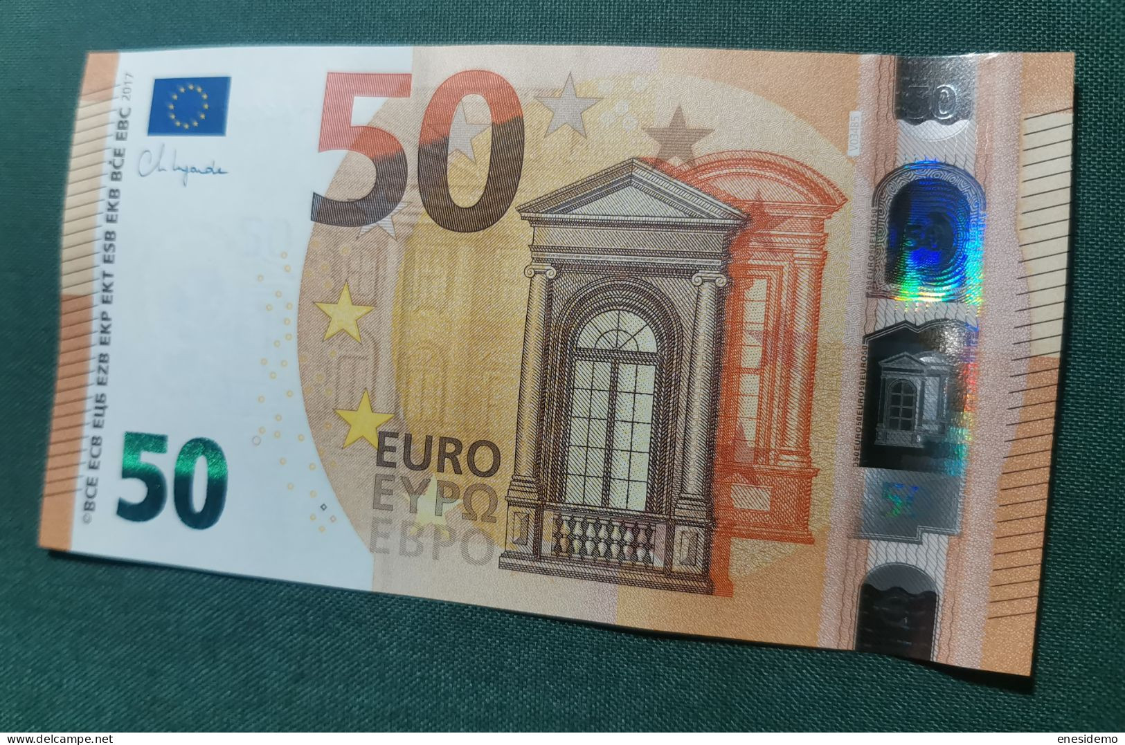 50 EURO SPAIN 2017 LAGARDE V034B5 VD SC FDS UNC. PERFECT - 50 Euro