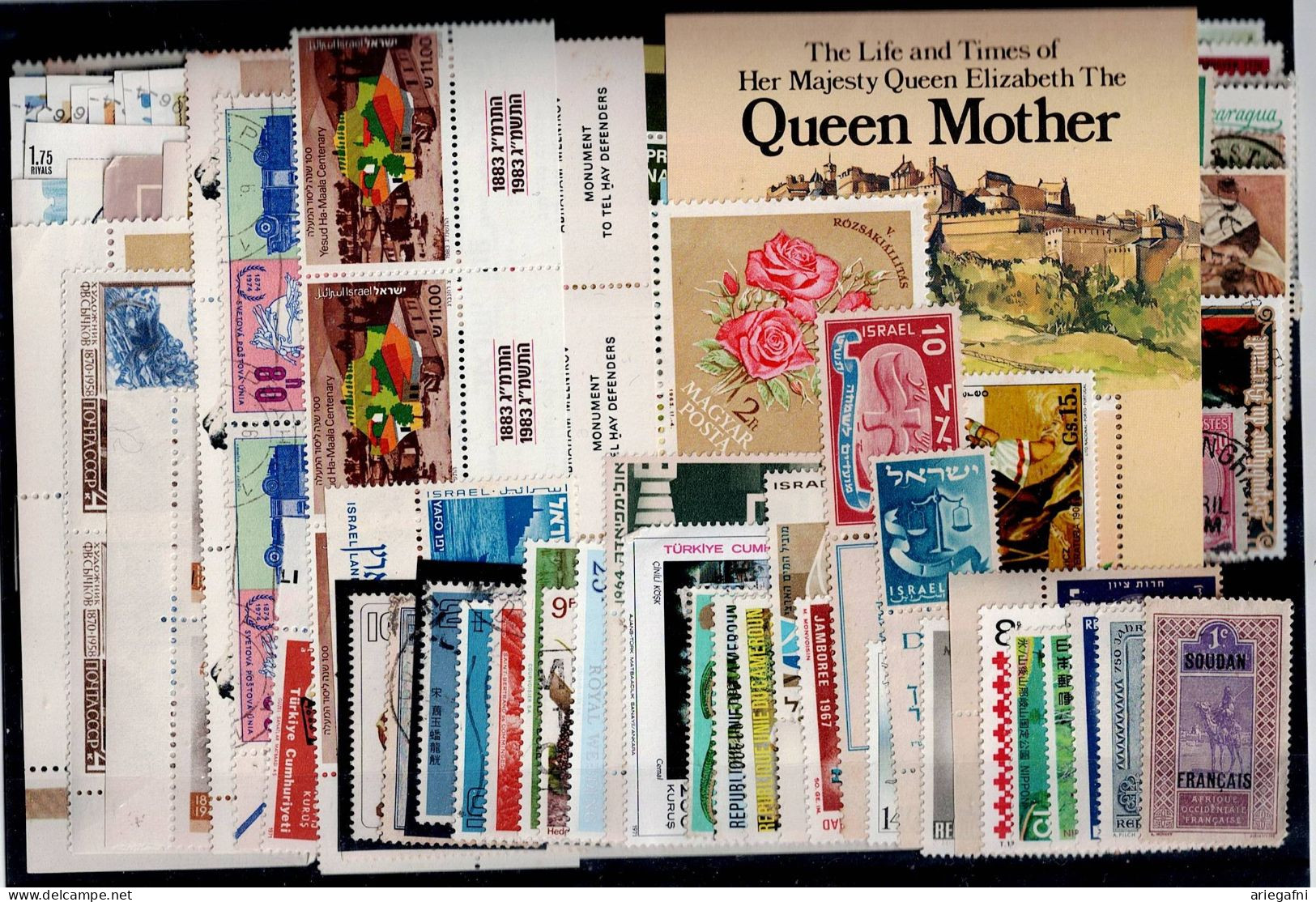 LOT OF 236 STAMPS MINT+USED+ 16 BLOCKS MI- 79 EURO VF!! - Collections (sans Albums)