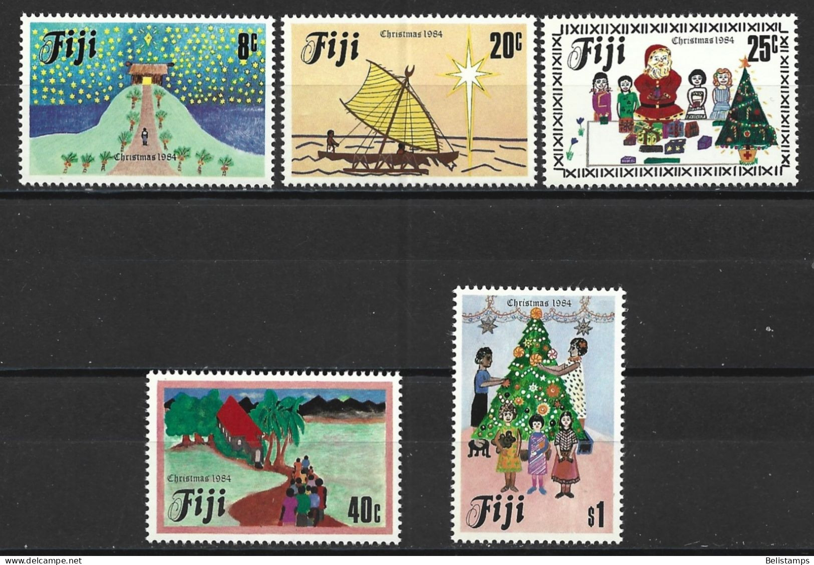 Fiji 1984. Scott #518-22 (MNH) Christmas  *Complete Set* - Fidji (1970-...)